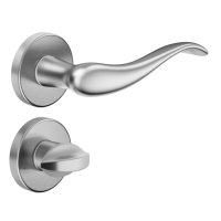 Ручка DND AIRONE, VIS-круг с накладкой под WC, матовый хром (к-т) Ручка DND AIRONE, VIS-круг с накладкой под WC, матовый хром (к-т)