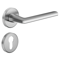 Ручка DND LUCE P, VIS-круг с накладкой под цилиндр, матовый хром (к-т) Ручка DND LUCE P, VIS-круг с накладкой под цилиндр, матовый хром (к-т)