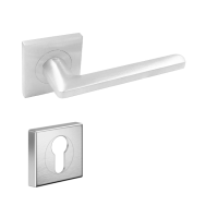 Ручка DND LUCE P 02, 55 мм – квадрат, с накладкой под цилиндр, матовый хром (к-т) Ручка DND LUCE P 02, 55 мм – квадрат, с накладкой под цилиндр, матовый хром (к-т)