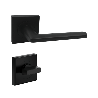 Ручка DND LUCE P 02, 55 мм – квадрат, с накладкой под WC, черный (к-т) Ручка DND LUCE P 02, 55 мм – квадрат, с накладкой под WC, черный (к-т)