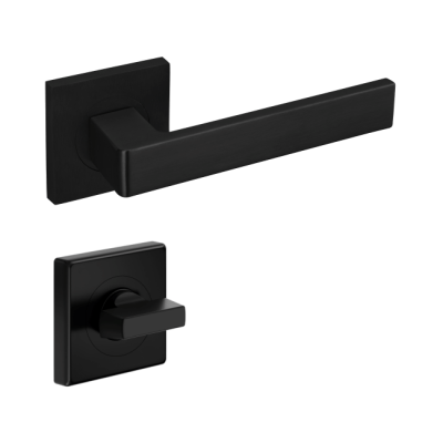 Ручка DND QUATTRO 02, 55 мм – квадрат, с накладкой под WC, черный (к-т) Ручка DND QUATTRO 02, 55 мм – квадрат, с накладкой под WC, черный (к-т)